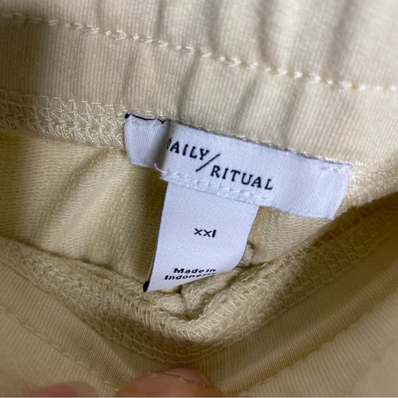 Daily Ritual Womens Relaxed Fit Jogger Sweat Pants Size XXL 2XL Cream/ivory - Picture 3 of 8